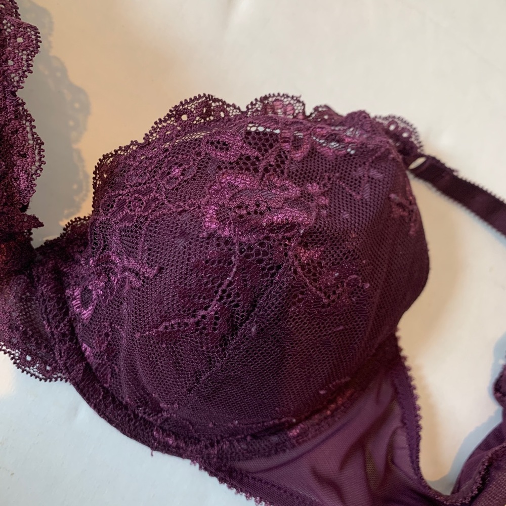 Maroon lace bra